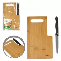 Tabua Bambu 25X15cm C/Faca